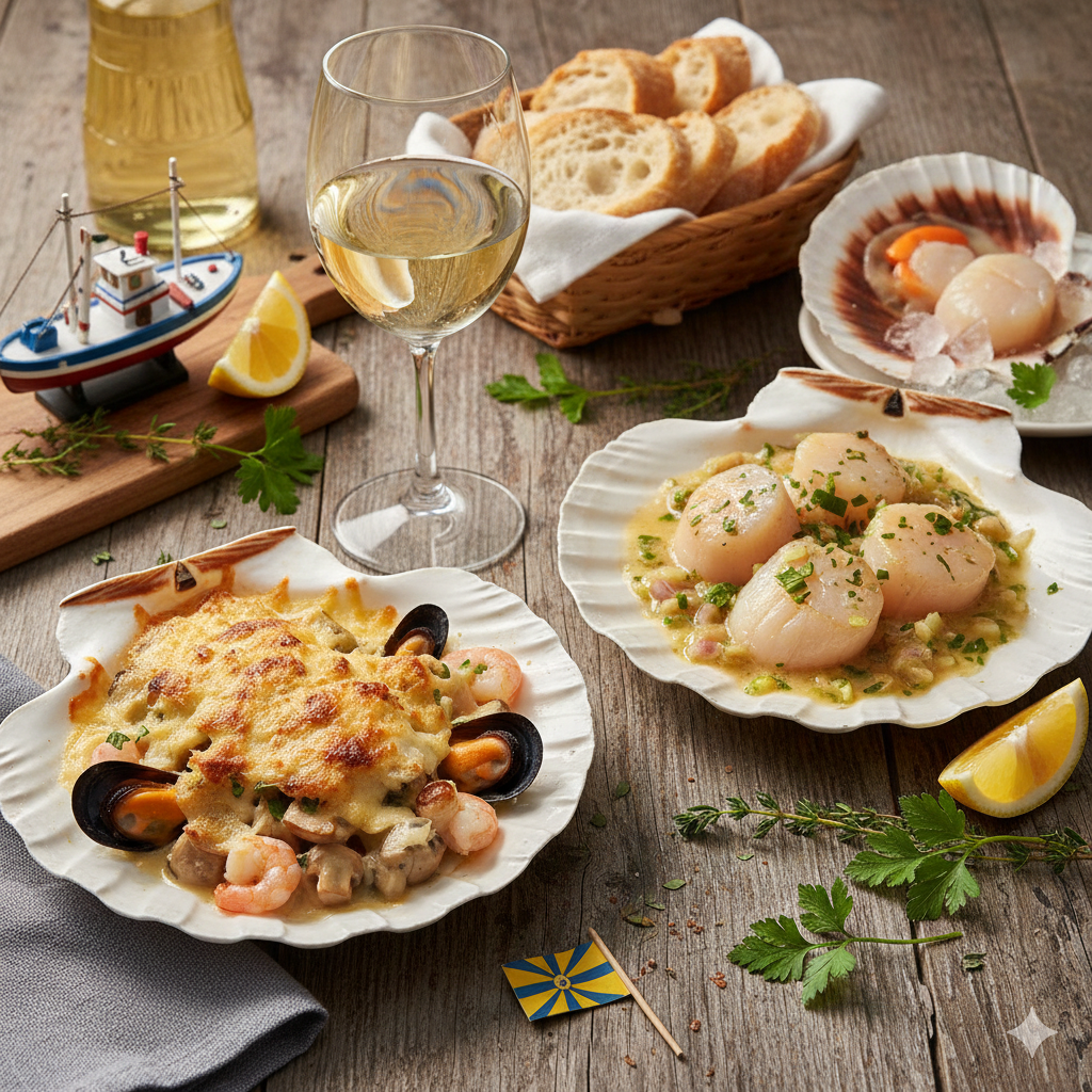 coquille saint jacques normande ou bretonne