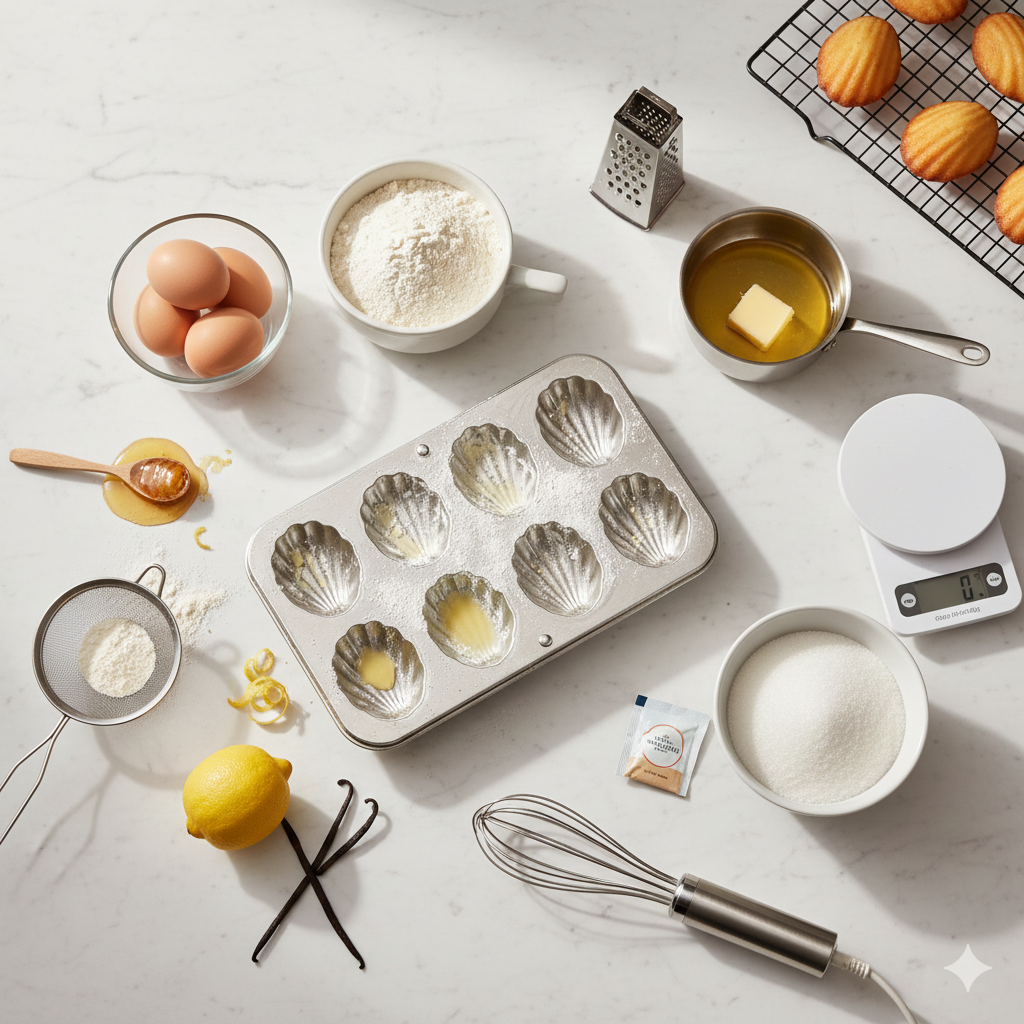 recette biscuit madeleine cyril lignac
