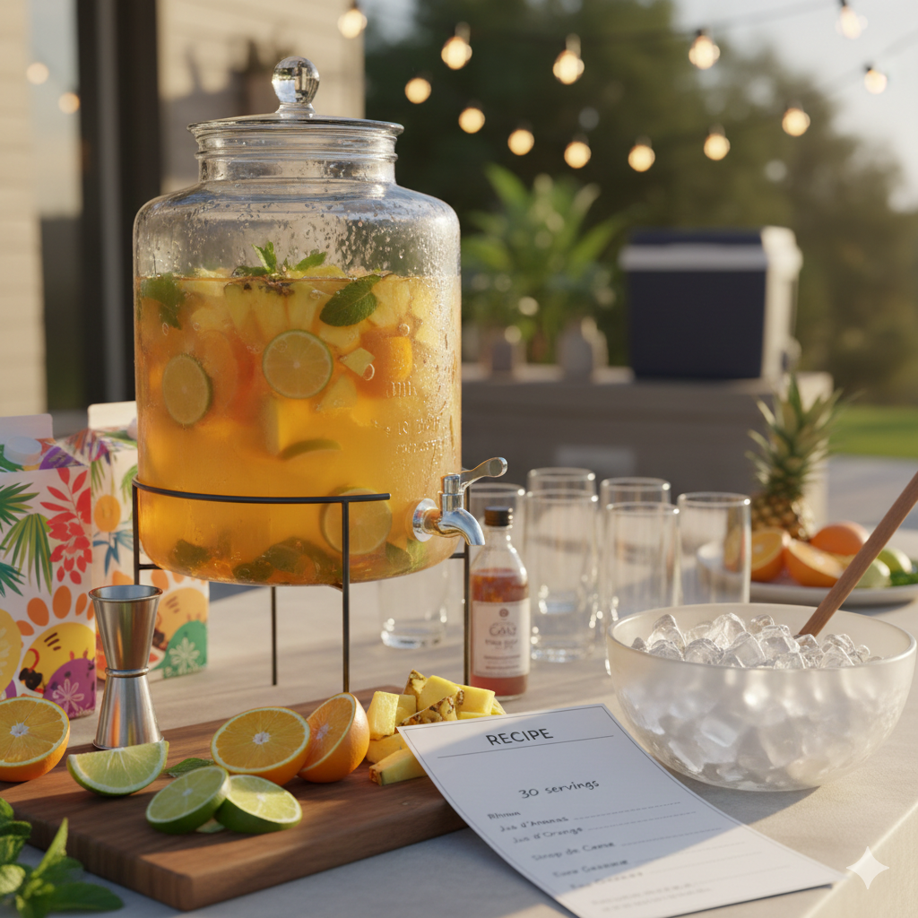 punch pour 30 personnes recette
